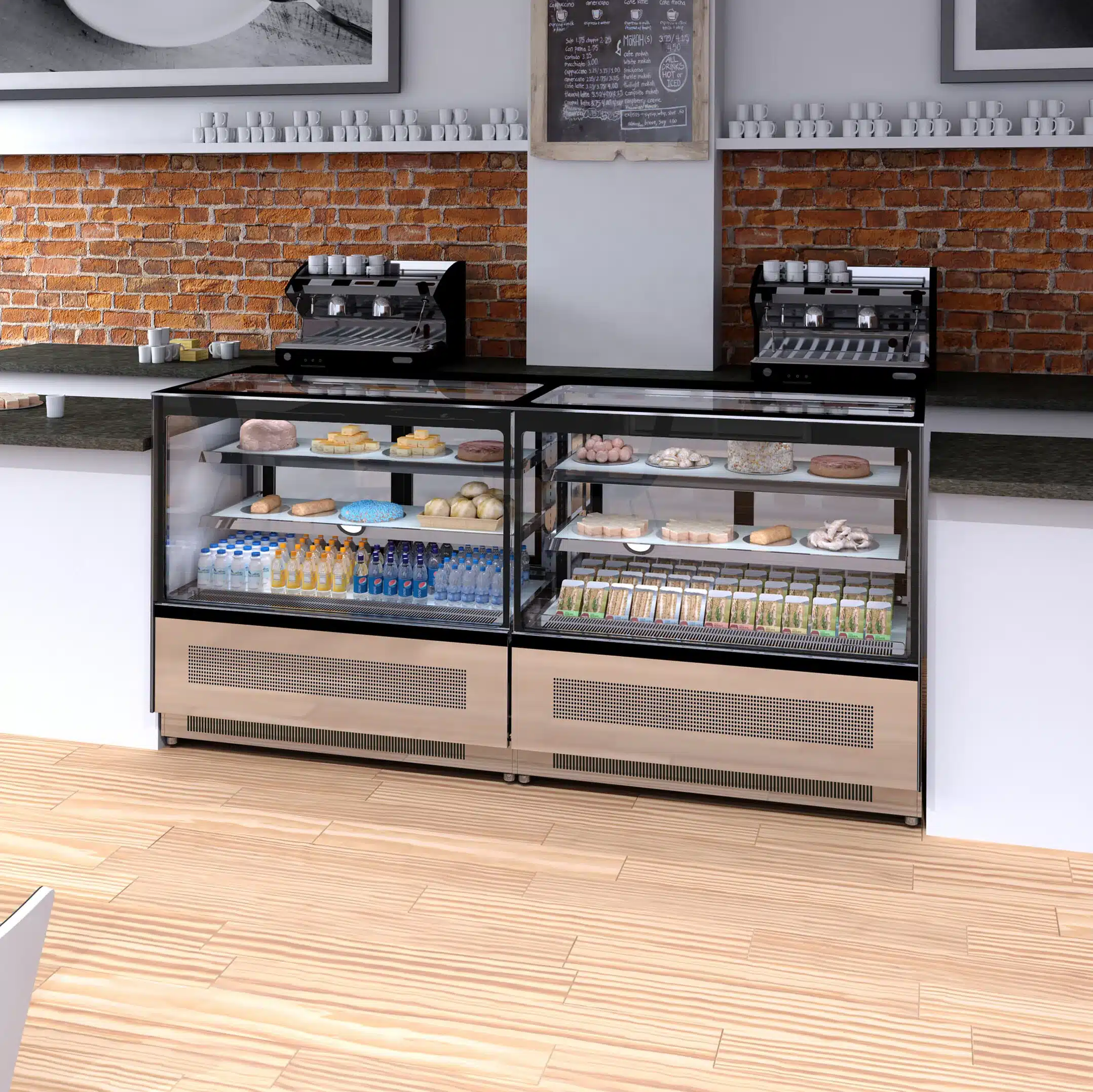 Vitrina de exposición refrigerada LPD1200F/BLACK Capacidad 191 litros - 1205x745x1209 TEFCOLD Vitrina de exposición refrigerada LPD1200F/BLACK Capacidad 191 litros - 1205x745x1209 TEFCOLD