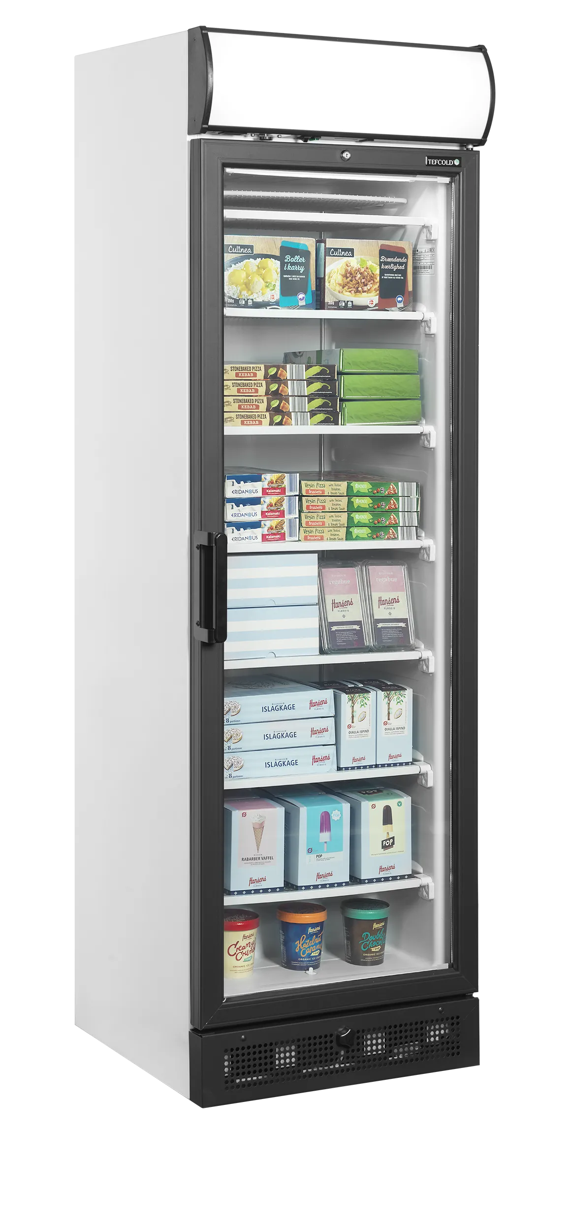 Congelador Expositor Puerta de Cristal UFSC371GCP Black 300 Litros 595x640x1980 TEFCOLD