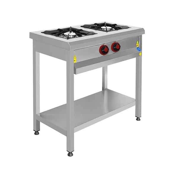 Cocina 2 fuegos a gas con soporte Osteleria modelo 1060