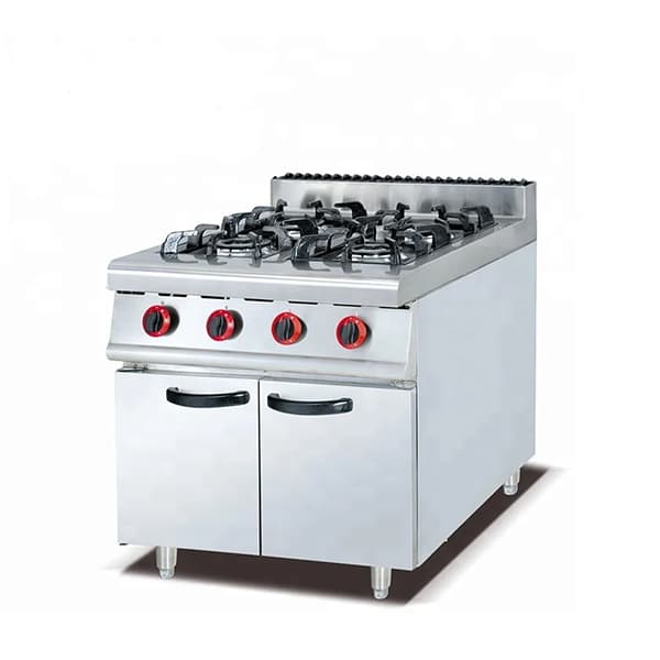 Cocina 4 fuegos a gas con mueble Osteleria modelo 880