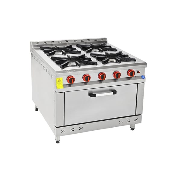 Cocina 4 fuegos a gas con  horno Osteleria modelo 880-H