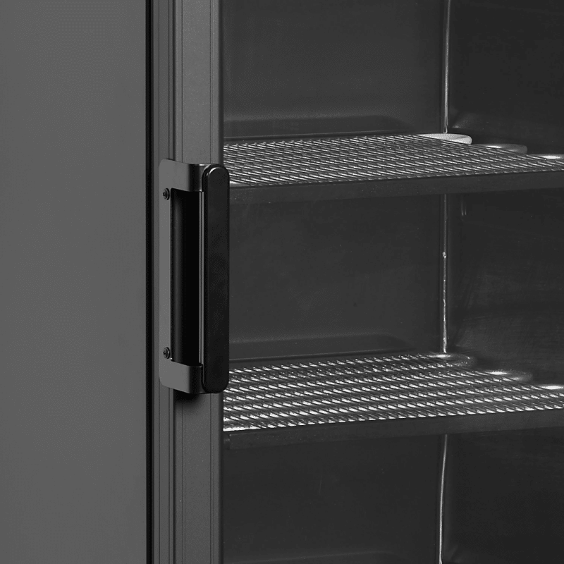 Congelador Expositor Puerta de Cristal UFSC371G BLACK 300 Litros 595x640x1840 TEFCOLD