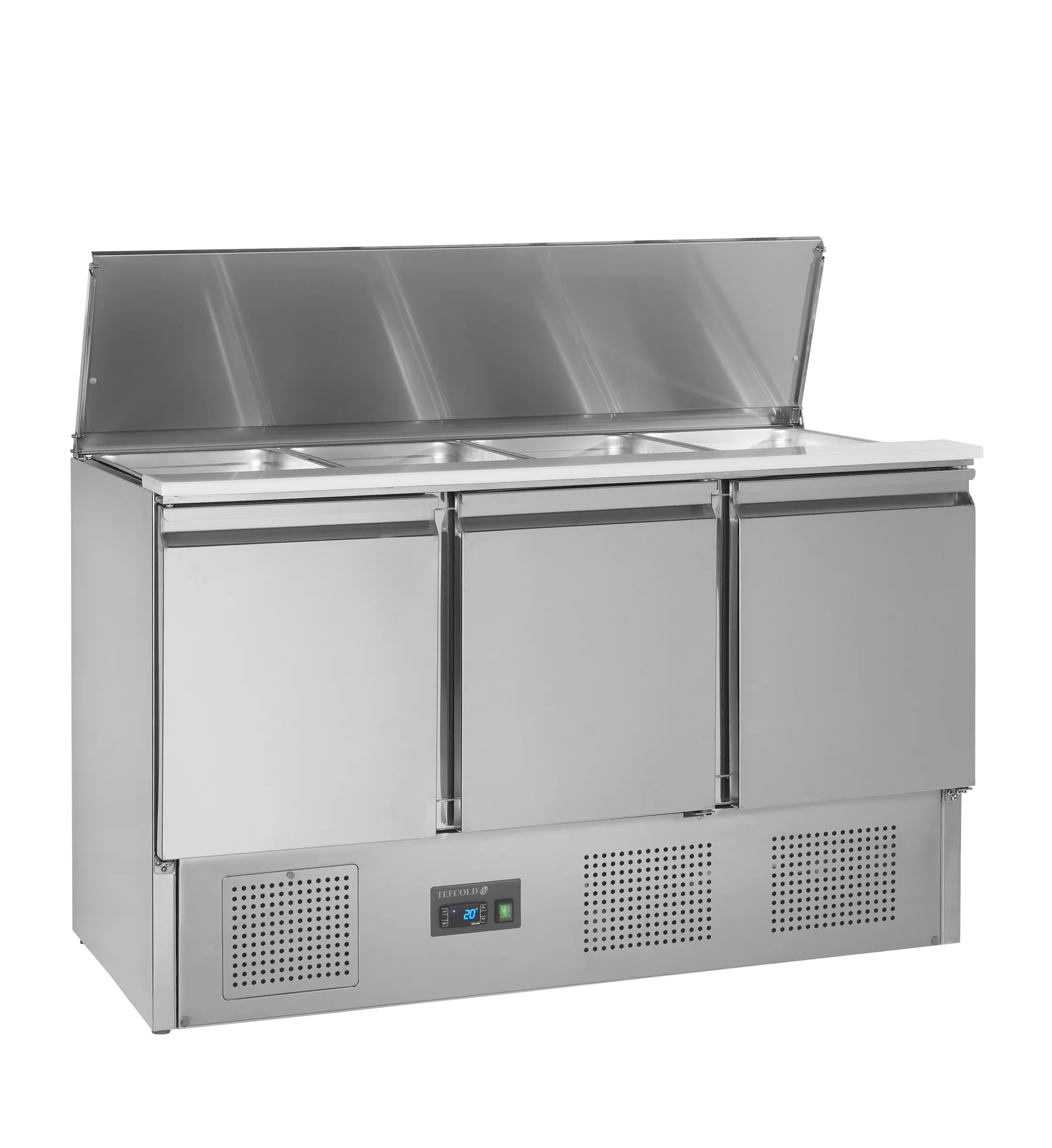 Mesa Refrigerada Preparación Ensaladas con cristal Tefcold SA1365 Mesa Refrigerada Preparación Ensaladas con cristal Tefcold SA1365