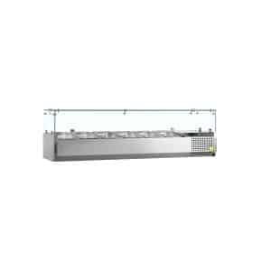 Vitrina refrigerada sobre encimera GN1/3 vk38-150 (1500 x 395 x 425 mm)