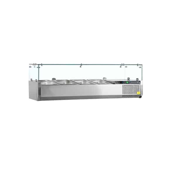 Vitrina refrigerada sobre encimera GN1/4 vk33-120 (1200 x 335 x 434 mm)