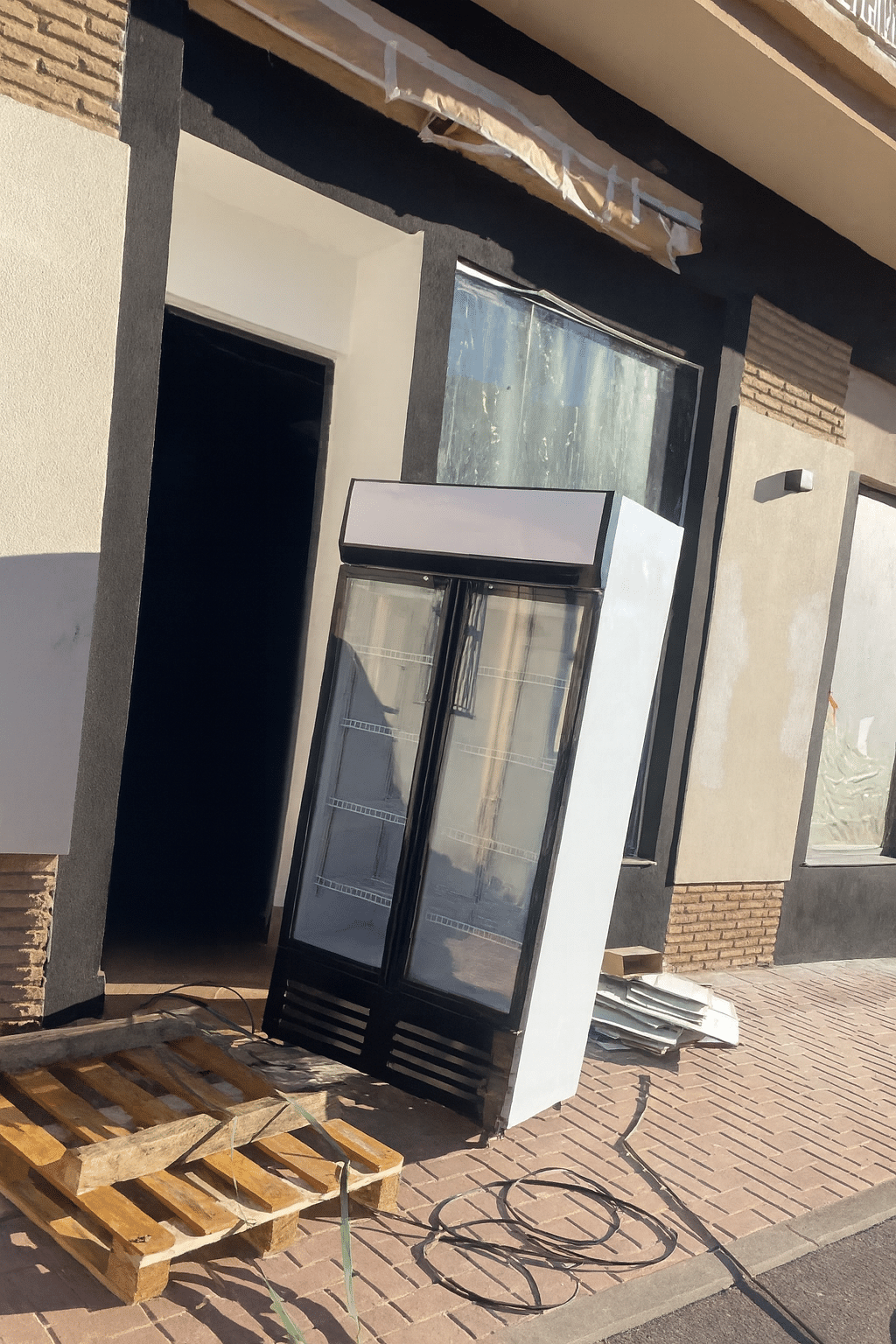 Armario Refrigerado 2 puertas de cristal Negro 600L Osteleria