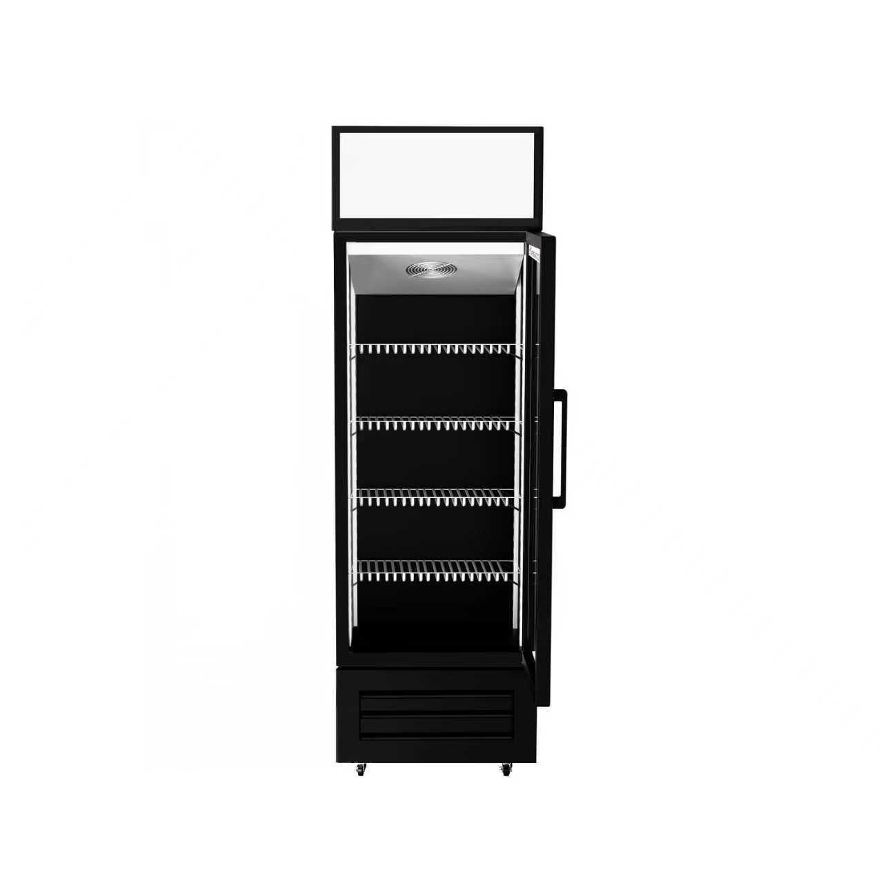 Armario Refrigerado 1 puerta de cristal 360L Negro