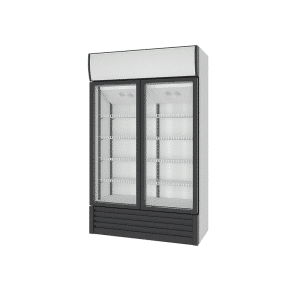 Armario Refrigerado 2 puertas de cristal Negro 600L Osteleria