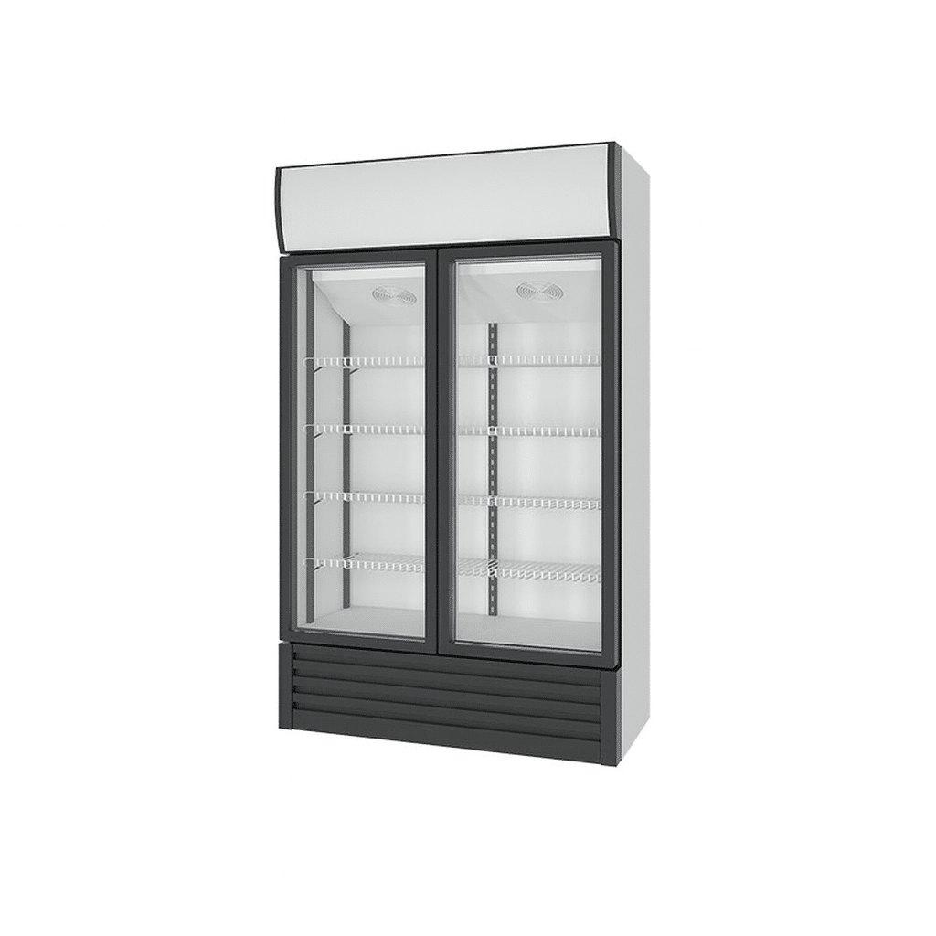 Armario Refrigerado 2 puertas de cristal Negro 600L Osteleria