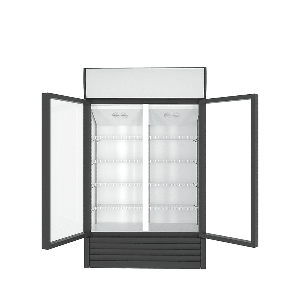 Armario Refrigerado 2 puertas de cristal Negro 600L Osteleria
