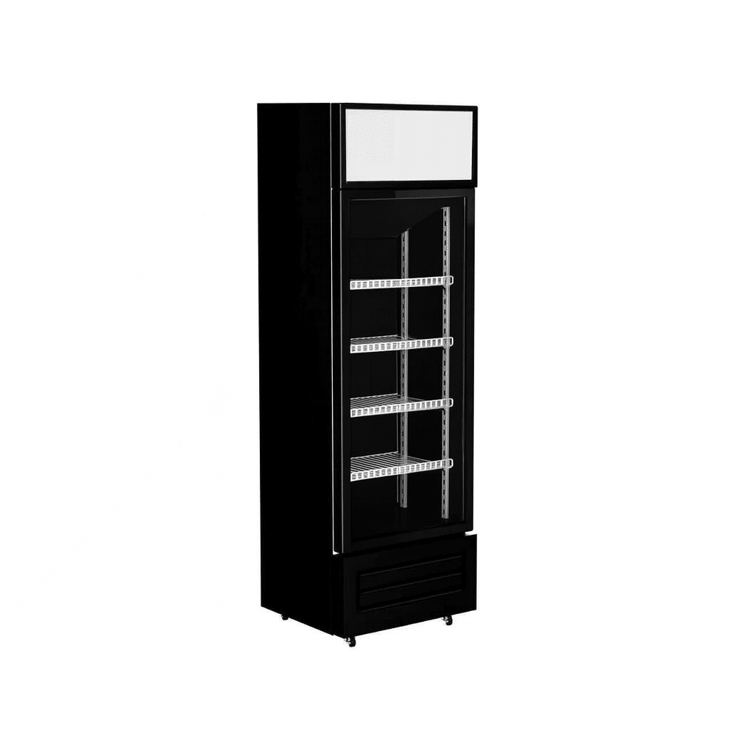 Armario Refrigerado 1 puerta de cristal 360L Negro