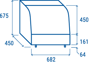 Vitrina refrigerada de sobremesa RC 100B – 100 litros – Acabado negro COOL HEAD EUROFRED