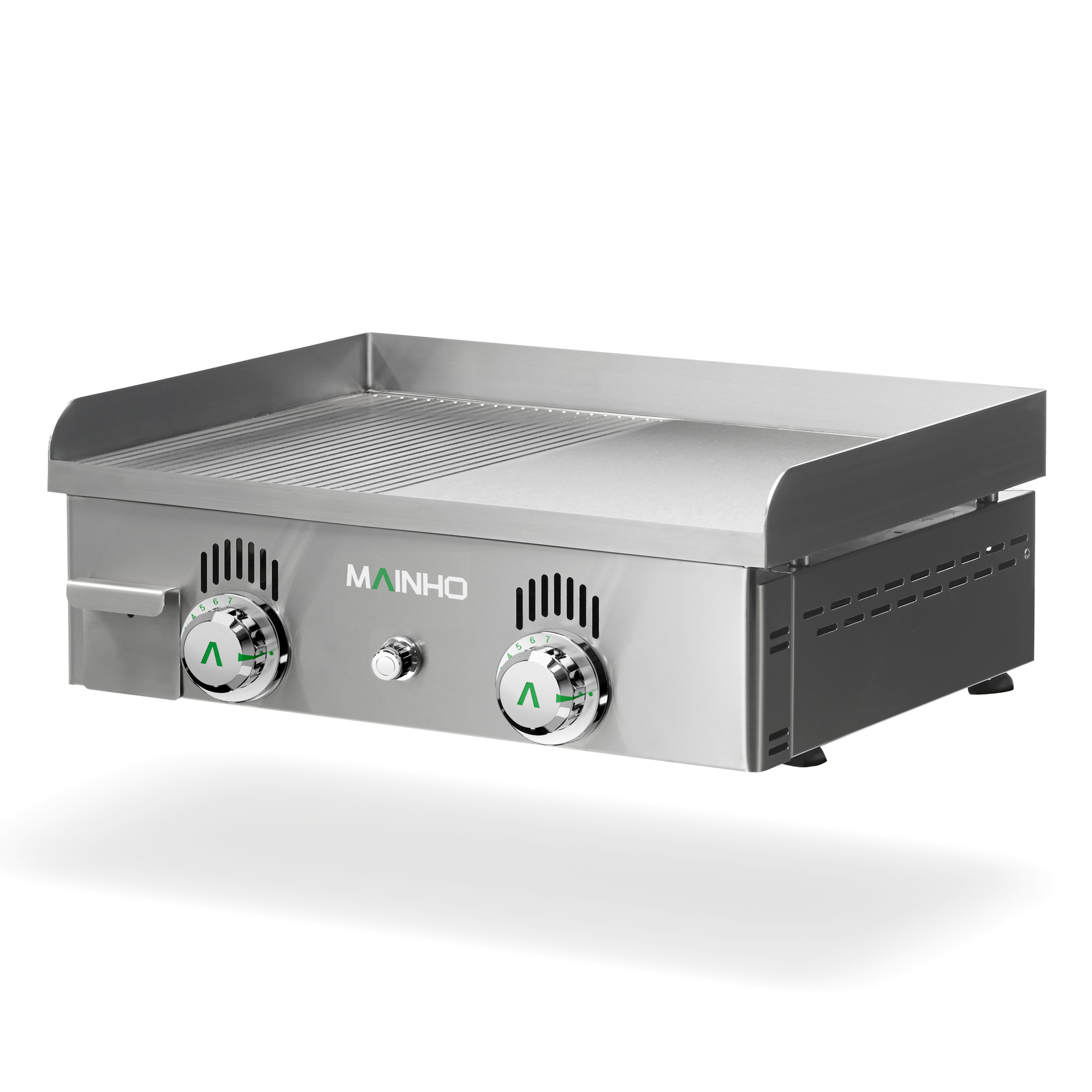 Planchas de Cromo duro a gas Mainho, Modelos de 40 a 100 cm, lisa, semi-ranurada y ranurada Novo Crom