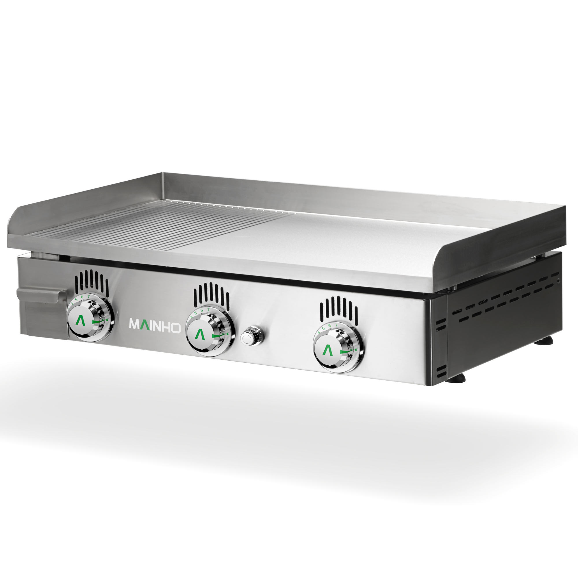 Planchas de Cromo duro a gas Mainho, Modelos de 40 a 100 cm, lisa, semi-ranurada y ranurada Novo Crom