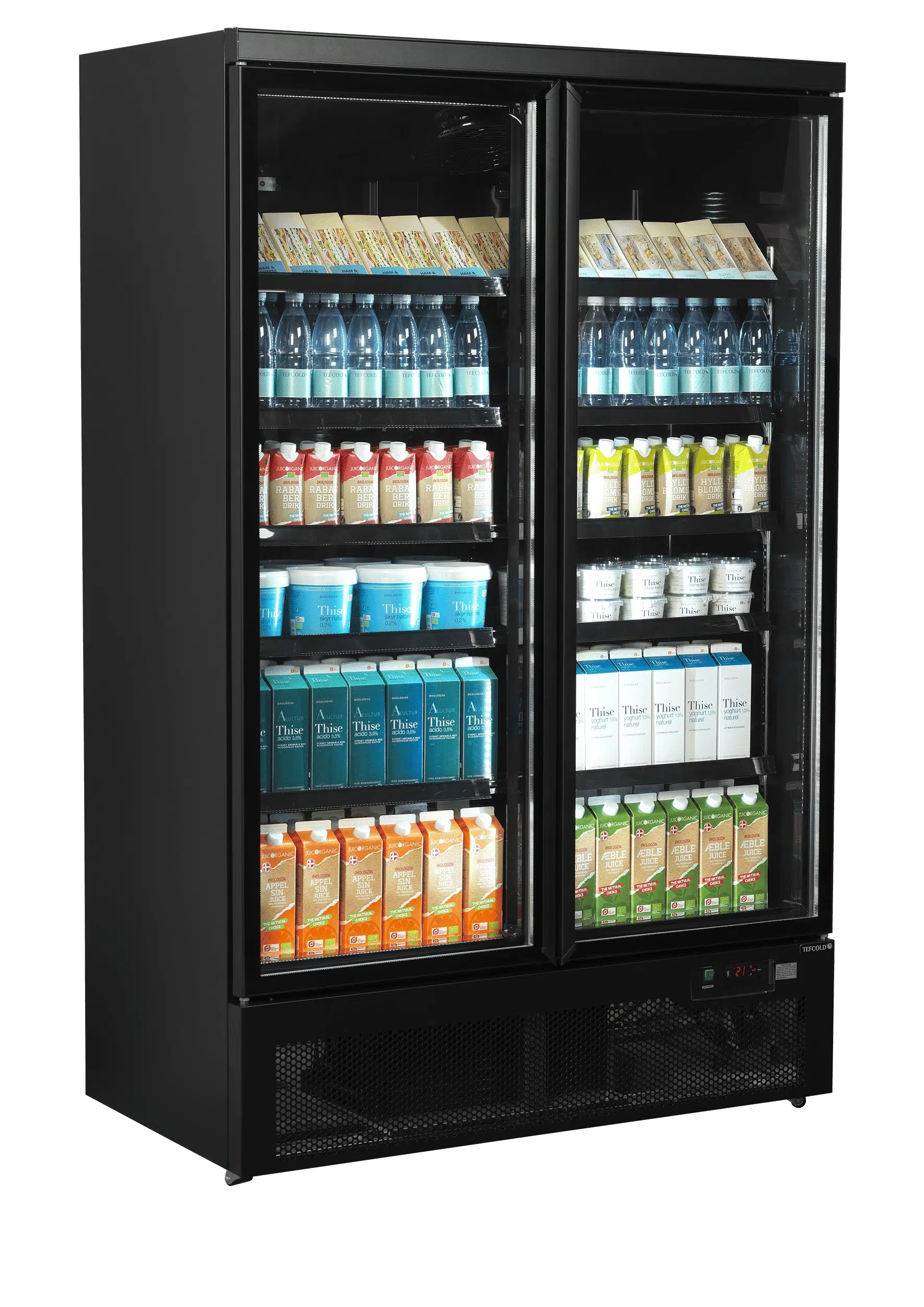 Expositor refrigerado 2 Puertas Atom Maxi C2DBB TEFCOLD Expositor refrigerado 2 Puertas Atom Maxi C2DBB TEFCOLD