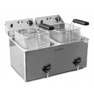 Freidora Doble de 8+8 litros con Grifo - F10/8GX2 - Maiser
