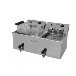 Freidora Doble de 10+10 litros con Grifo - F12/10GX2 - Maiser