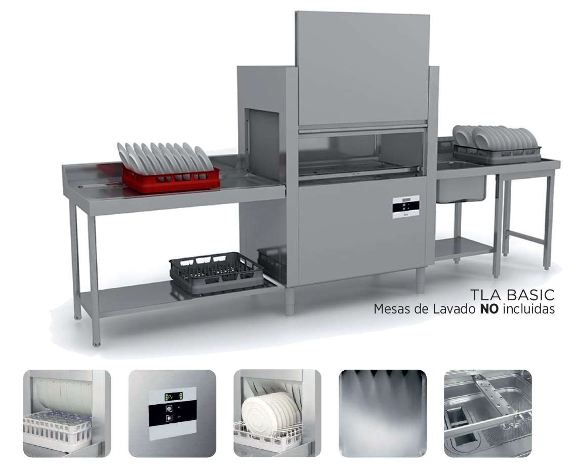 Túnel de lavado cesta 50x50 cm LAVADO + ACLARADO 60/120 cestas/hora VERONA TLA BASIC (31-10.1) Túnel de lavado cesta 50x50 cm LAVADO + ACLARADO 60/120 cestas/hora VERONA TLA BASIC (31-10.1)
