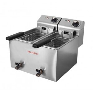 Freidora Doble de 4+4 litros Grand Chef con Contactor y Grifo - F6/4CGEX2 - Maiser