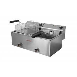 Freidora Doble de 10+10 litros Grand Chef con Contactor y Grifo - F12/10C45GEX2 - Maiser