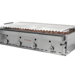 Barbacoa Lava Volcánica 120 cm Elevable Inox AISI 304 Maiser B-120X