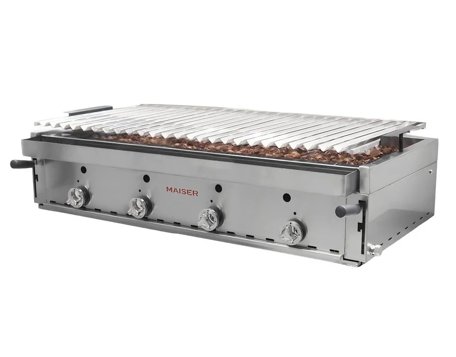 Barbacoa Lava Volcánica 120 cm Elevable Inox AISI 304 Maiser B-120X Barbacoa Lava Volcánica 120 cm Elevable Inox AISI 304 Maiser B-120X