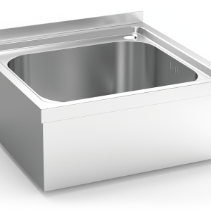 Fregadero inox colgante con faldón serie 500 1 cubeta