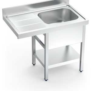 Fregadero inox para lavavajillas serie 600 1 cubeta 1 escurridor izquierda
