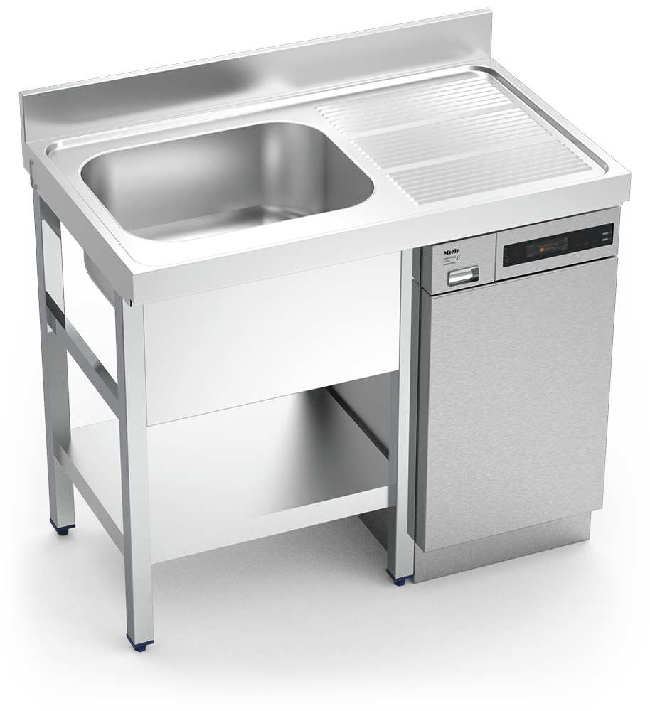 Fregadero inox para lavavajillas serie 700 1 cubeta 1 escurridor derecha