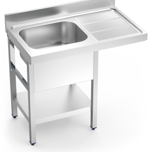 Fregadero inox para lavavajillas serie 700 1 cubeta 1 escurridor derecha