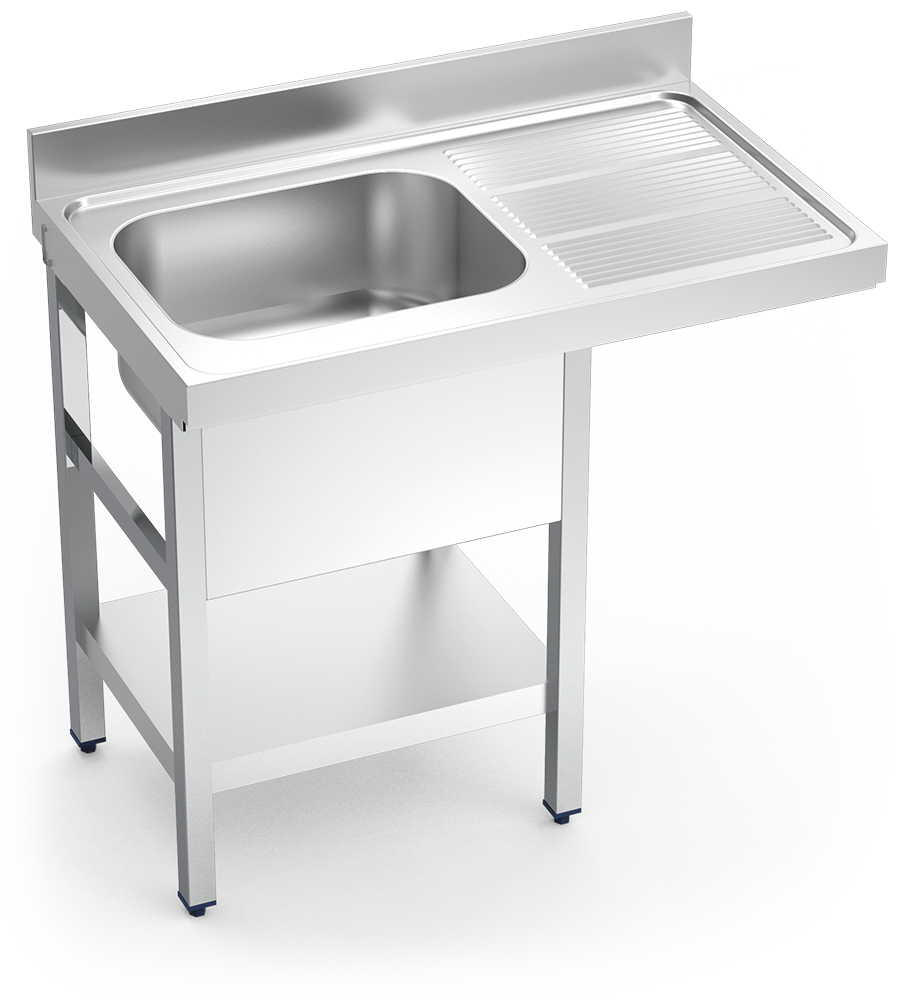 Fregadero inox para lavavajillas serie 700 1 cubeta 1 escurridor derecha