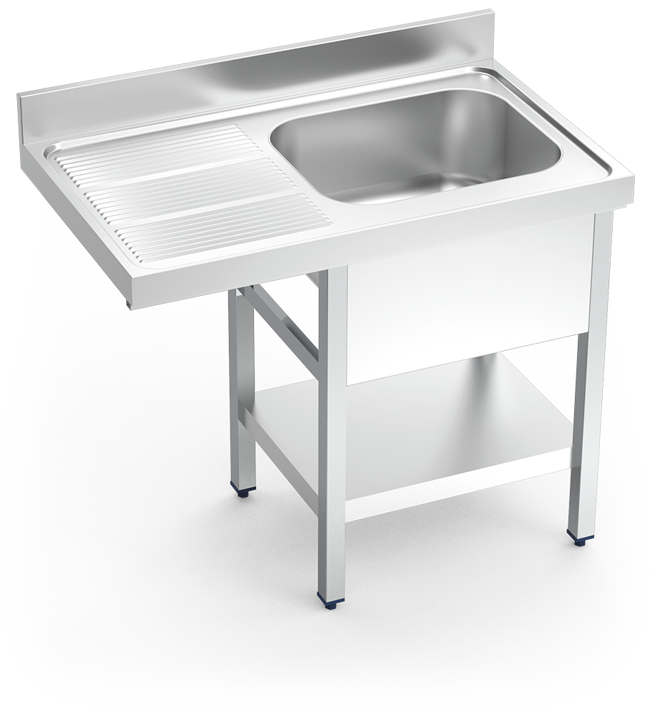 Fregadero inox para lavavajillas serie 700 1 cubeta 1 escurridor izquierda