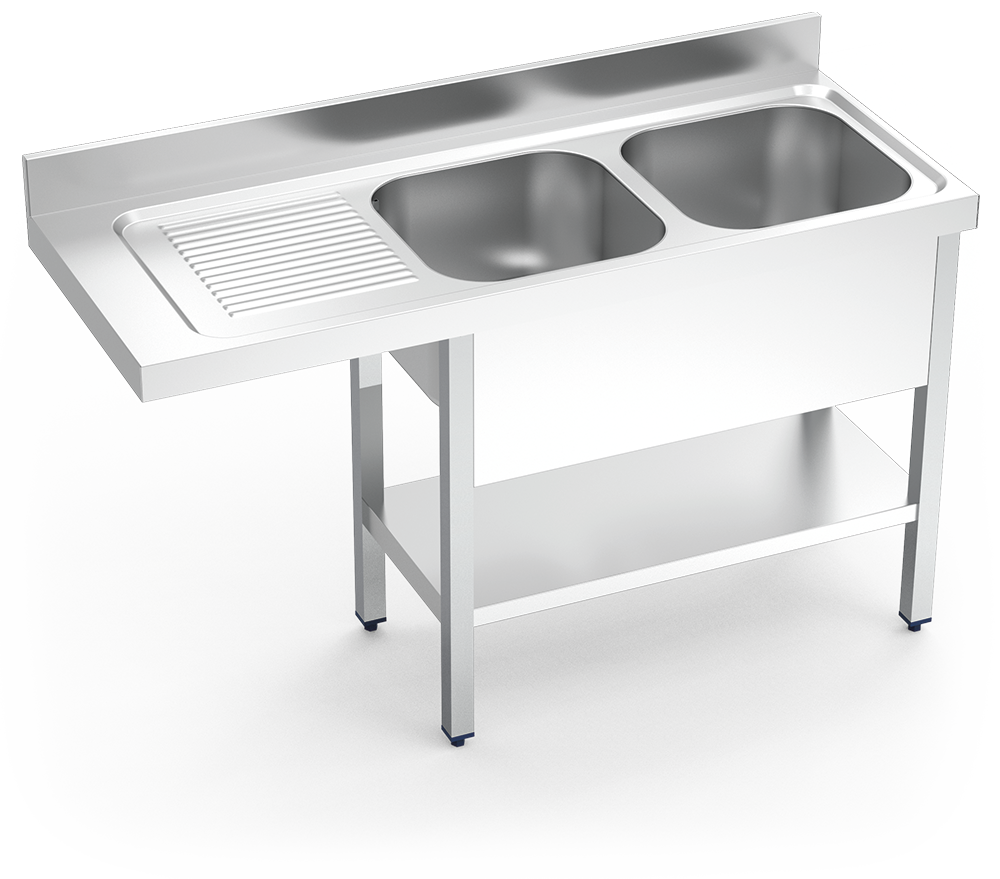 Fregadero inox para lavavajillas serie 600 2 cubetas 1 escurridor izquierda Fregadero inox para lavavajillas serie 600 2 cubetas 1 escurridor izquierda