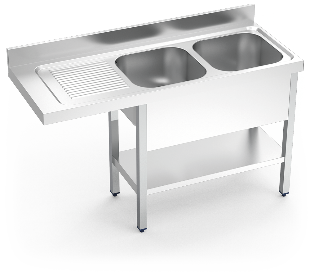 Fregadero inox para lavavajillas serie 700 2 cubetas 1 escurridor izquierda Fregadero inox para lavavajillas serie 700 2 cubetas 1 escurridor izquierda
