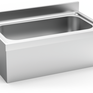 Fregadero inox colgante con faldón serie 600 1 cubeta gran capacidad