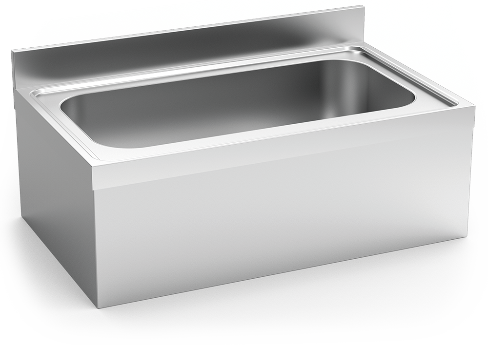 Fregadero inox colgante con faldón serie 600 1 cubeta gran capacidad Fregadero inox colgante con faldón serie 600 1 cubeta gran capacidad