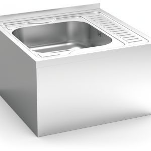 Fregadero colgante con faldón escurridor derecha Serie 6.6 Compact