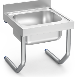 Fregadero inox colgante con palomillas serie 600 1 cubeta