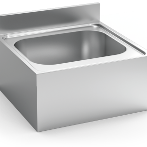 Fregadero inox colgante con faldón serie 700 1 cubeta