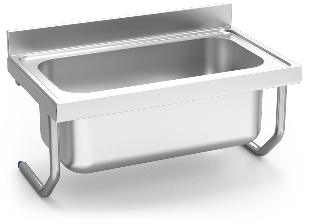 Fregadero inox colgante con palomillas serie 700 1 cubeta gran capacidad Fregadero inox colgante con palomillas serie 700 1 cubeta gran capacidad