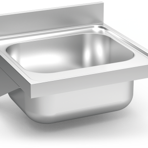 Fregadero inox colgante con cartelas serie 600 1 cubeta