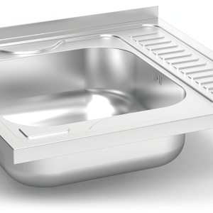 Fregadero colgante con cartelas escurridor derecha Serie 6.6 Compact