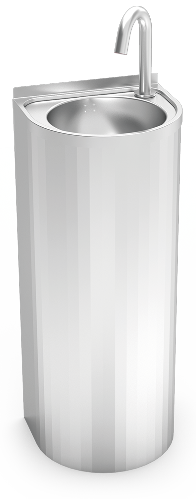 Lavamanos inox de columna electrónico reforzado Lavamanos inox de columna electrónico reforzado