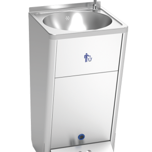 Lavamanos portátil autónomo automático de doble pulsador, agua fría y caliente