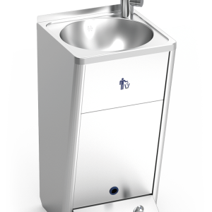 Lavamanos autónomo portátil de acero inoxidable con agua caliente instantánea serie Go!