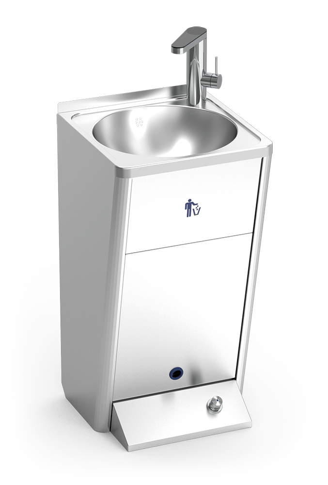Lavamanos autónomo portátil de acero inoxidable con agua caliente instantánea serie Go! Lavamanos autónomo portátil de acero inoxidable con agua caliente instantánea serie Go!