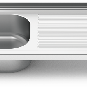 Fregadero inox para acoplar a mueble serie 500 1 cubeta 1 escurridor derecha