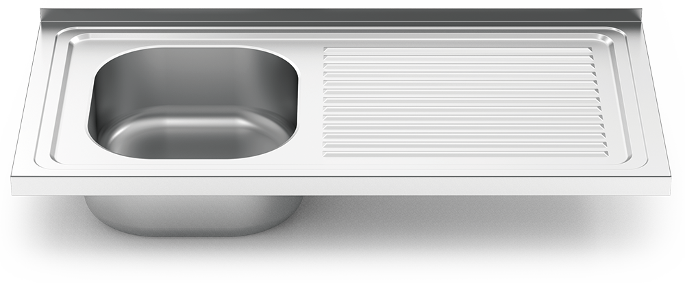Fregadero inox para acoplar a mueble serie 500 1 cubeta 1 escurridor derecha Fregadero inox para acoplar a mueble serie 500 1 cubeta 1 escurridor derecha
