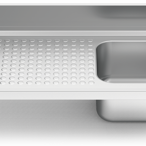 Fregadero inox para acoplar a mueble serie 550 1 cubeta 1 escurridor izquierda