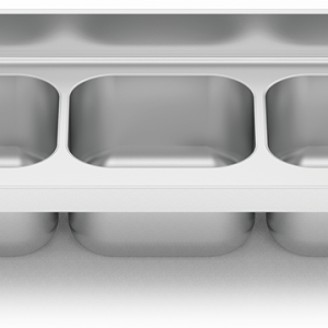 Fregadero inox para acoplar a mueble serie 600 3 cubetas 2 escurridores